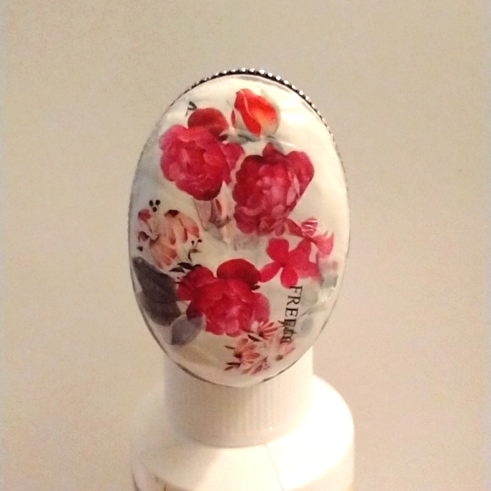 925 Silver Artisan Floral Ring